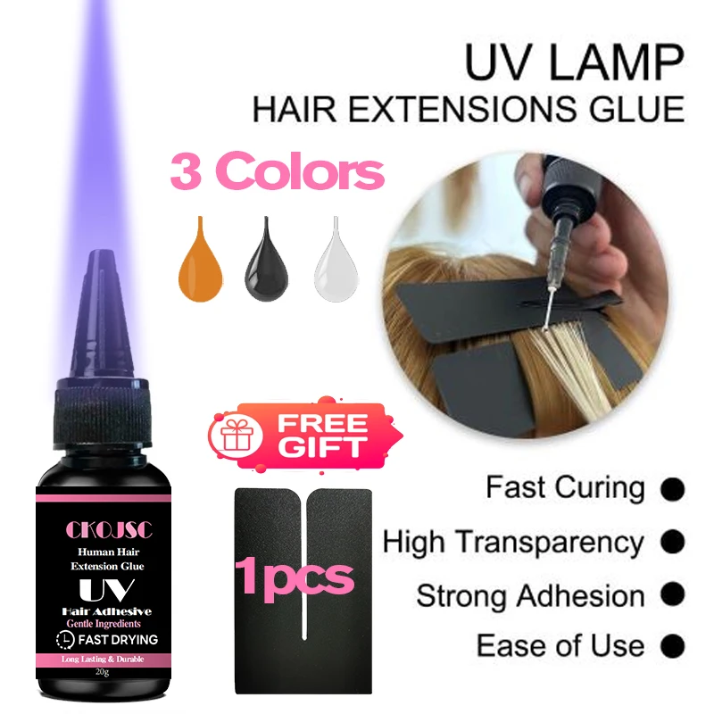 Clear UV light hair extension glue with 20g UV light remover black 20ml V light hair extension glue for itip hair extension fast
Clear UV light hair extension glue with 20g UV light remover black 20ml V light hair extension glue for itip hair extension fast