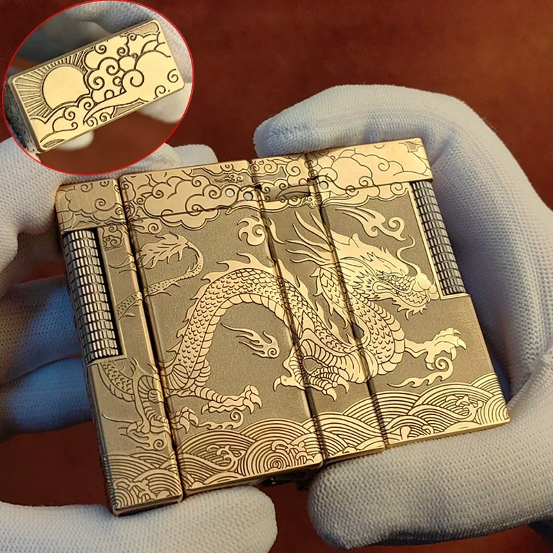 Titanium Alloy Original Ejection Side-sliding Semi-automatic Kerosine Lighter Boutique Retro Pure Copper Lighter High-end Gift
Titanium Alloy Original Ejection Side-sliding Semi-automatic Kerosine Lighter Boutique Retro Pure Copper Lighter High-end Gift