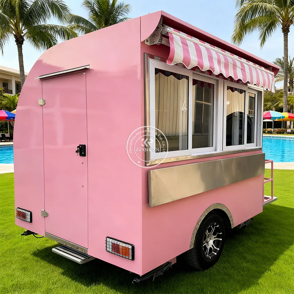 Food Truck Pequenos Customized BBQ Concession Trailers Hotdog Burger Catering Food Trailer With Full Kitchen Equipments
Food Truck Pequenos Customized BBQ Concession Trailers Hotdog Burger Catering Food Trailer With Full Kitchen Equipments