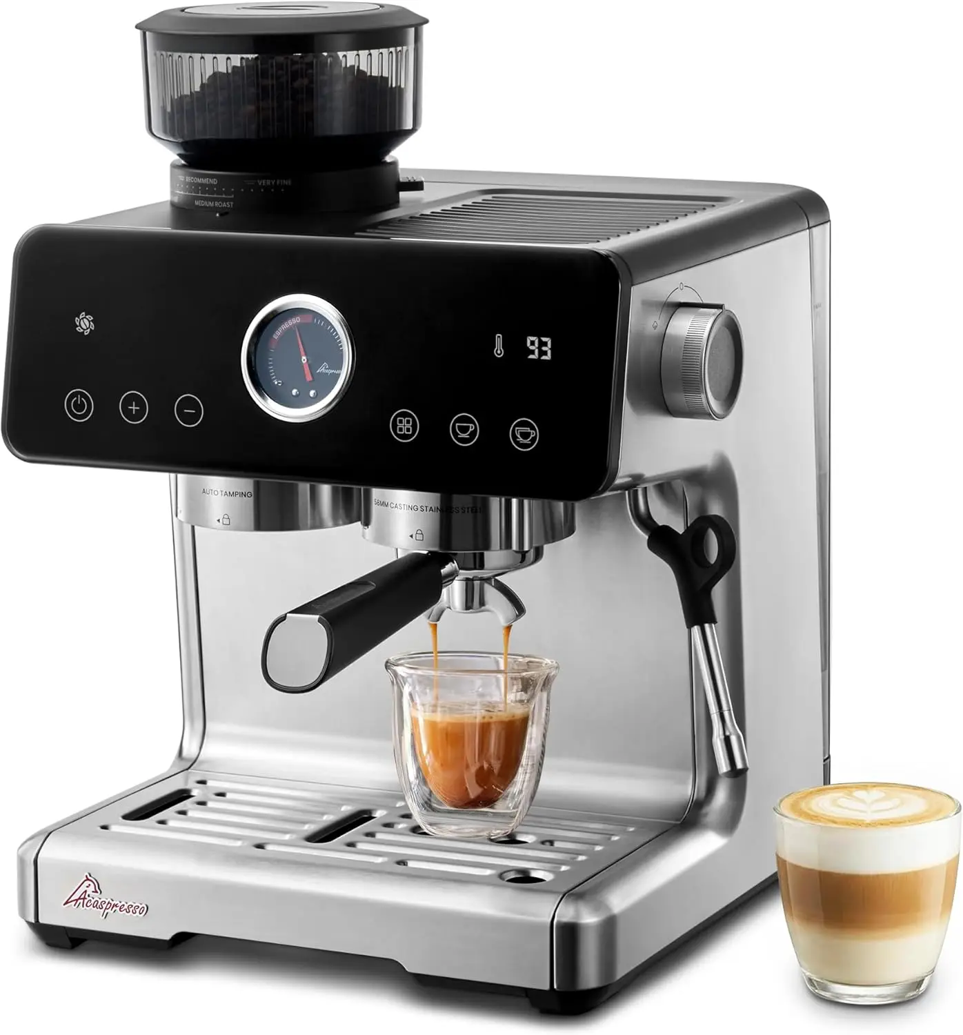 Espresso Machine with Grinder, Auto Distribute & Tamp 15 Bar Semi-Automatic with PID Temperature, Cold Brew Espresso Maker with
Espresso Machine with Grinder, Auto Distribute & Tamp 15 Bar Semi-Automatic with PID Temperature, Cold Brew Espresso Maker with