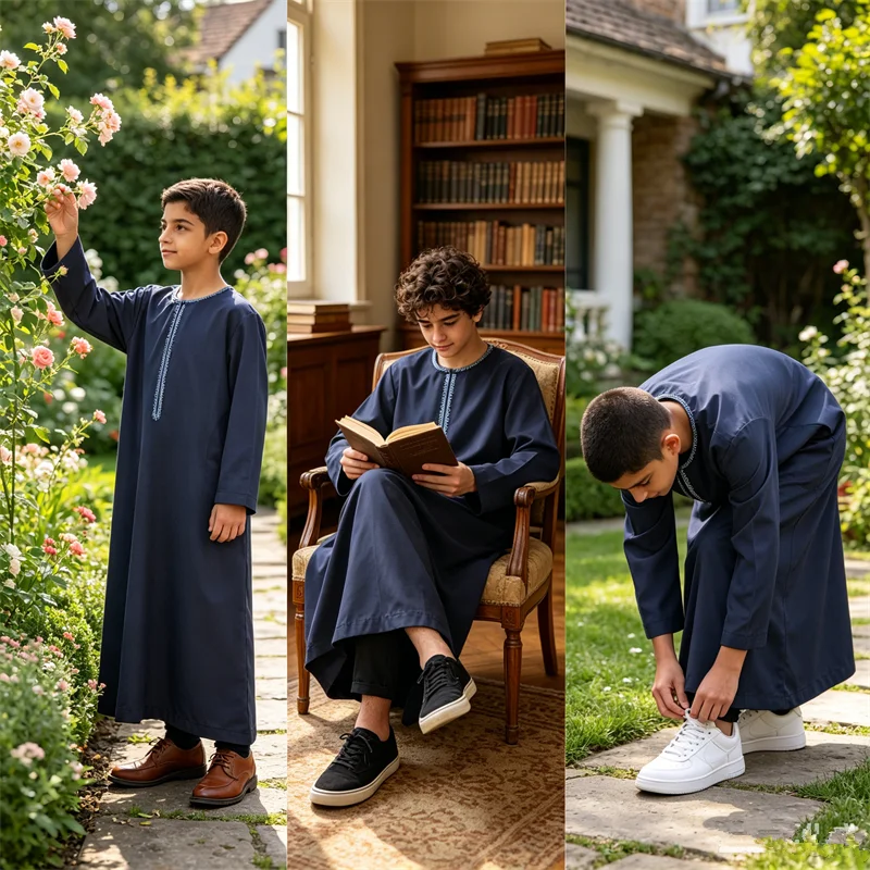 Muslim Boys Long Sleeve Jubba Thobe Tassel Embroidery Robe Pocket Kaftan Middle East Islam Abaya Kids Ramadan Eid Djellaba Gown
Muslim Boys Long Sleeve Jubba Thobe Tassel Embroidery Robe Pocket Kaftan Middle East Islam Abaya Kids Ramadan Eid Djellaba Gown
