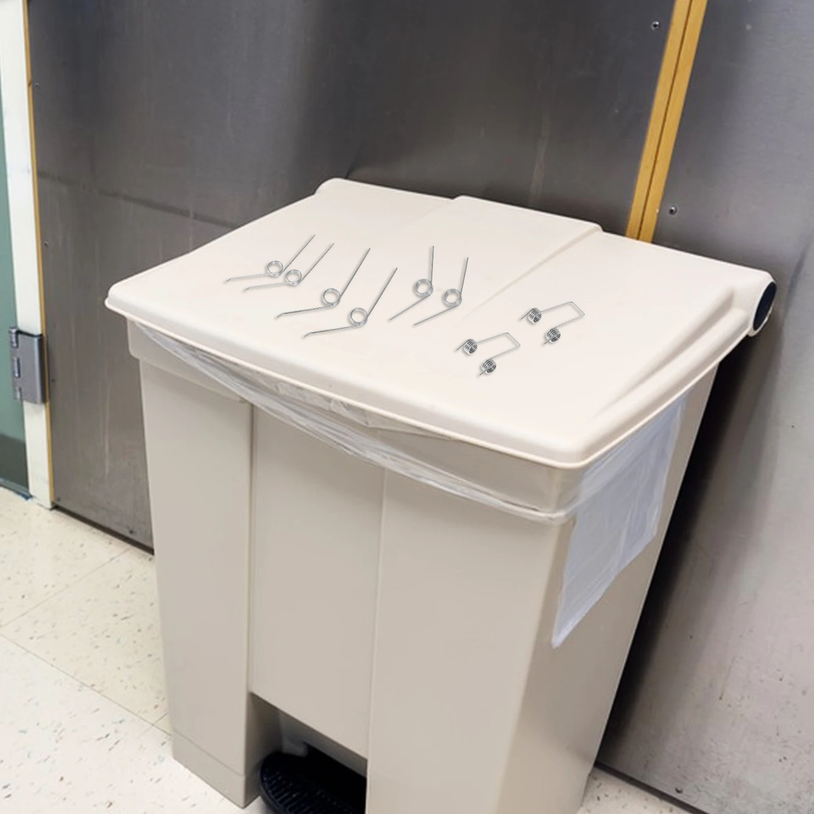 18pcs Torsional For Trash Can Lid Metal Spring Replacement Repair Kit Small Spring Parts Flipping-Top Trash Cans Home Use
18pcs Torsional For Trash Can Lid Metal Spring Replacement Repair Kit Small Spring Parts Flipping-Top Trash Cans Home Use