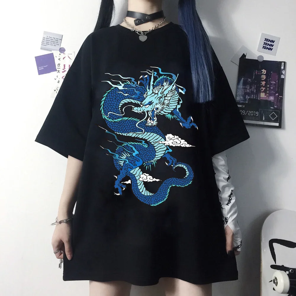 Harajuku Women T-shirts Ulzzang Streetwear Vintage Chinese Dragon Print Short Sleeve TShirt Female Summer Plus Size Clothing Top
Harajuku Women T-shirts Ulzzang Streetwear Vintage Chinese Dragon Print Short Sleeve TShirt Female Summer Plus Size Clothing Top