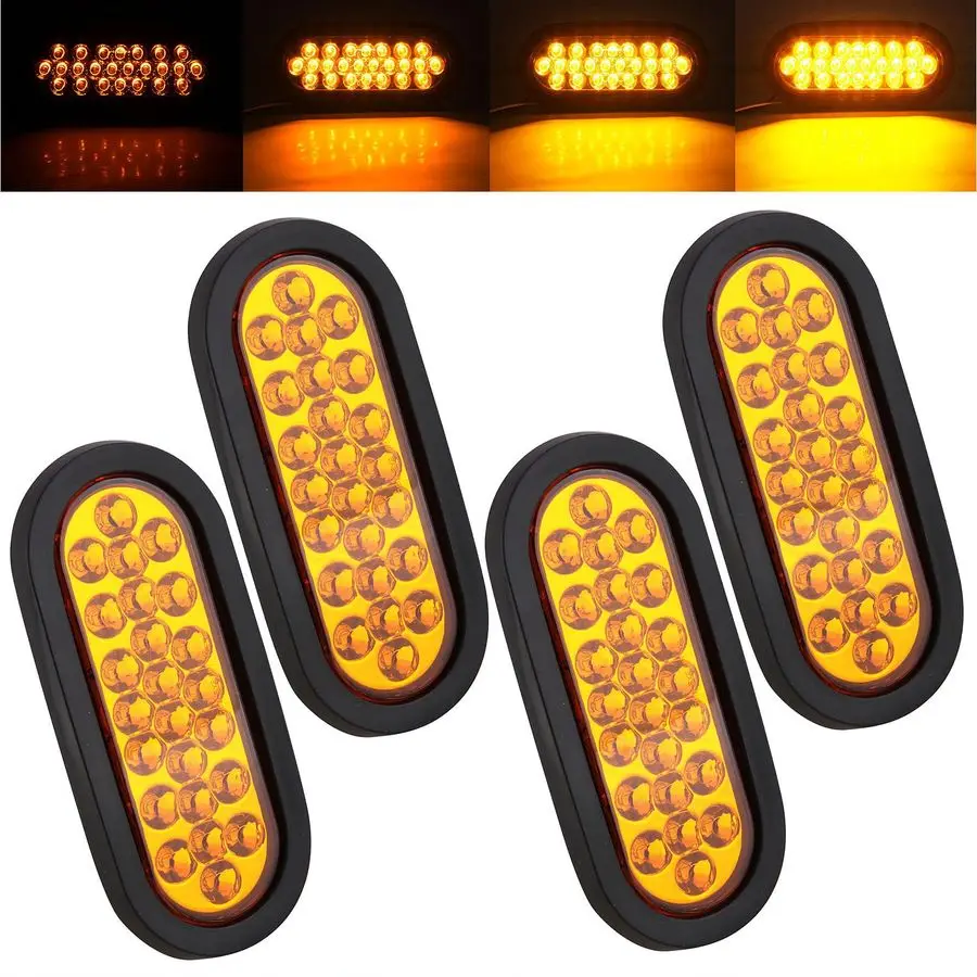 6 Inch Oval Amber LED Strobe Lights 24 LED Recessed Mount with Flash Patterns for Truck Towing Oval Led Trailer Turn Signal Ligh
6 Inch Oval Amber LED Strobe Lights 24 LED Recessed Mount with Flash Patterns for Truck Towing Oval Led Trailer Turn Signal Ligh