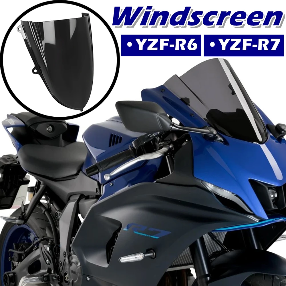 Windshield Windscreen For Yamaha R6 R7 Motorcycle Visor Wind Shield Screen Air Deflectors YZF-R6 2017-2024 YZF-R7 2021-2025
Windshield Windscreen For Yamaha R6 R7 Motorcycle Visor Wind Shield Screen Air Deflectors YZF-R6 2017-2024 YZF-R7 2021-2025