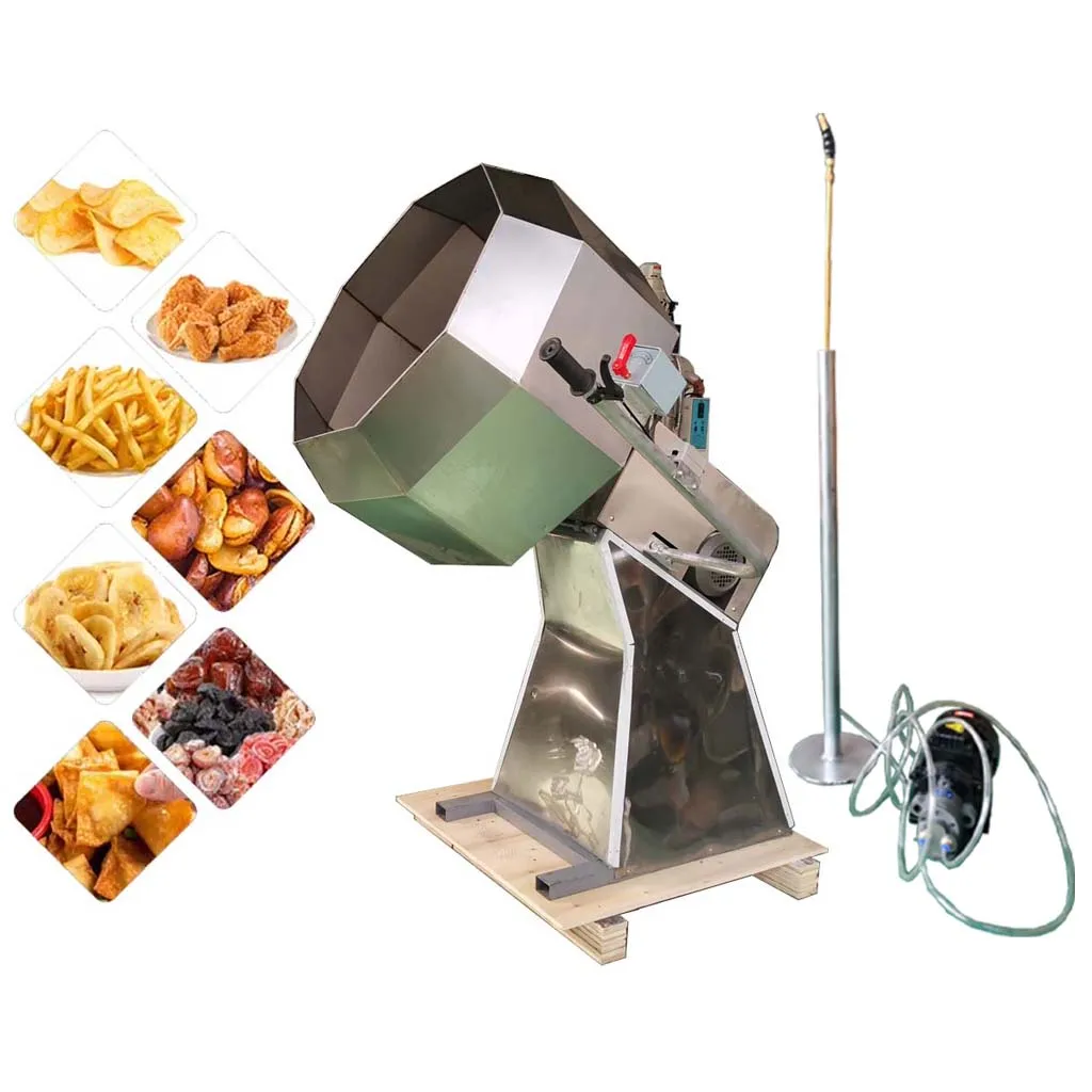 Big Drum Flavor Mixer Machine with Oil Spraying System, Mix Puff Snacks with Fine Salt, Oil, Seasoning Powder or Liquid HJ-TWJ80
Big Drum Flavor Mixer Machine with Oil Spraying System, Mix Puff Snacks with Fine Salt, Oil, Seasoning Powder or Liquid HJ-TWJ80