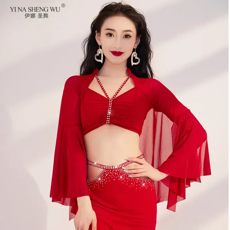 Женский костюм для танца живота AB Stones с длинным рукавом, сексуальная длинная юбка, 2 шт., профессиональная тренировочная одежда для взрослых и женщин
Женский костюм для танца живота AB Stones с длинным рукавом, сексуальная длинная юбка, 2 шт., профессиональная тренировочная одежда для взрослых и женщин