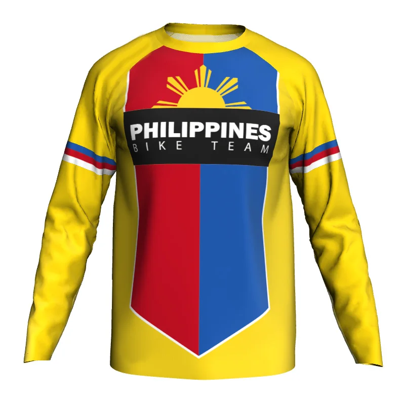 Philippines Long Sleeve Motocross Downhill Shirt, Road Bicycle Cycling Top Wear, Mountain MX, Camping, Yellow Sport Jersey
Philippines Long Sleeve Motocross Downhill Shirt, Road Bicycle Cycling Top Wear, Mountain MX, Camping, Yellow Sport Jersey