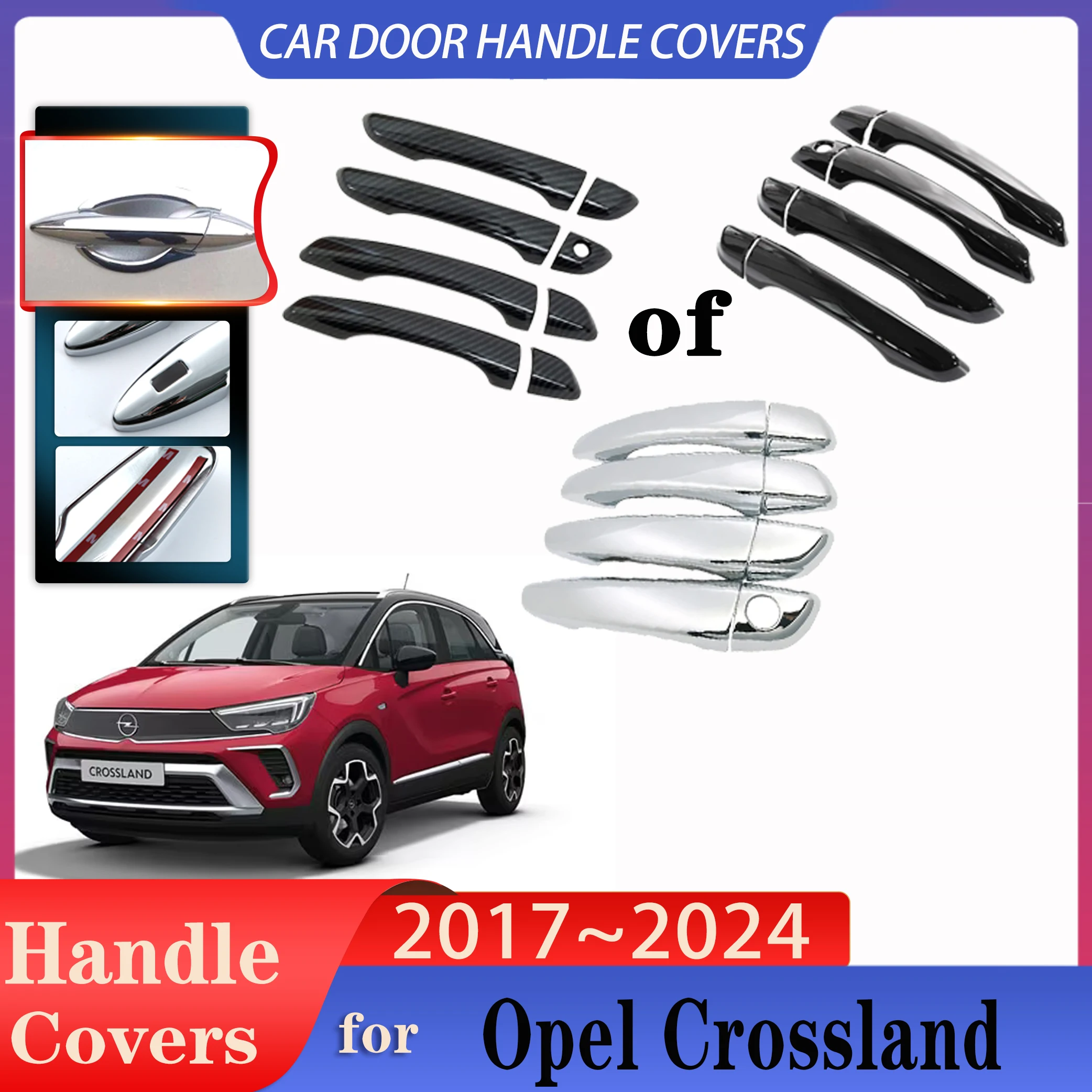 For Opel Vauxhall Crossland X 2017~2024 2020 Car Door Handles Covers Exterior Scratch Protective Decor Anti-rust Car Accessories
For Opel Vauxhall Crossland X 2017~2024 2020 Car Door Handles Covers Exterior Scratch Protective Decor Anti-rust Car Accessories