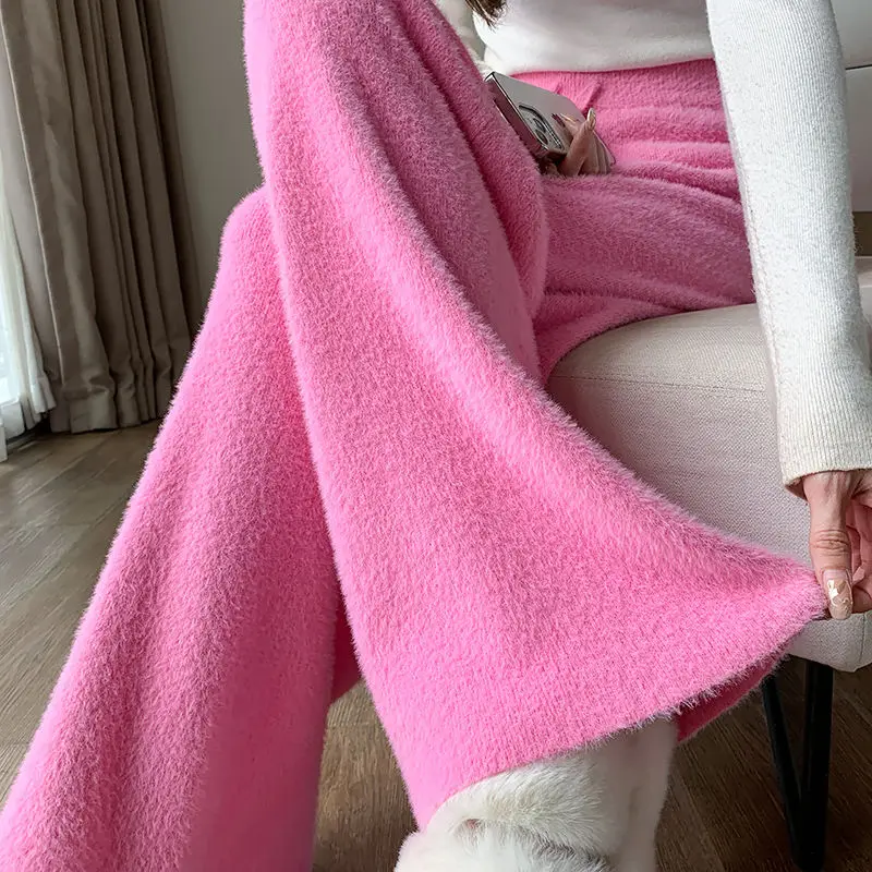 2024 wide leg autumn winter long straight Pants Women Loose Trousers Comfortable thick warm casual knitted sweater pants Z97
2024 wide leg autumn winter long straight Pants Women Loose Trousers Comfortable thick warm casual knitted sweater pants Z97