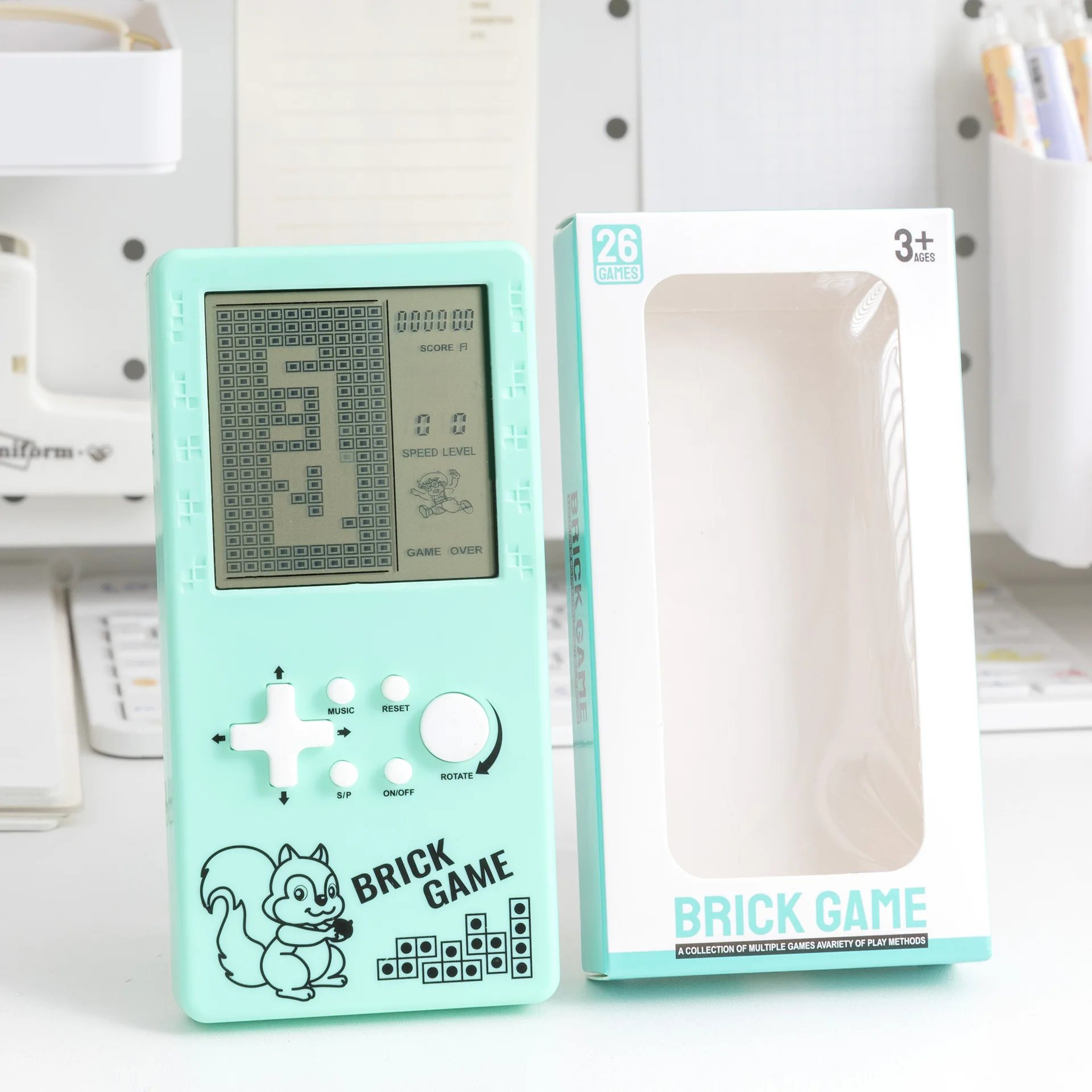 Hot Selling Big Screen Brick Game Handheld Console Squirrel Tetris Game Classic Electronic Pocket Toy Kids Popular Birthday Gift
Hot Selling Big Screen Brick Game Handheld Console Squirrel Tetris Game Classic Electronic Pocket Toy Kids Popular Birthday Gift