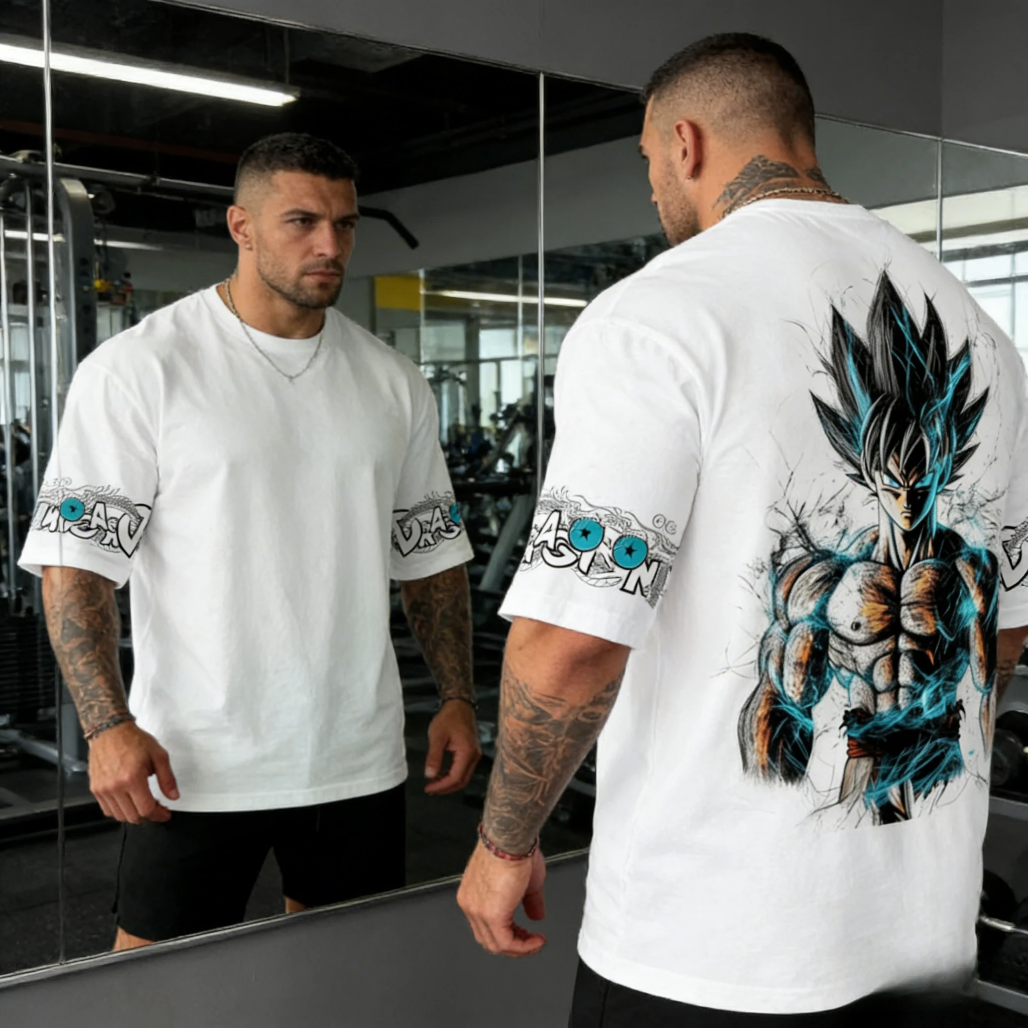 2026 Summer Dragon Ball Oversized T-shirt High Quality 100% Cotton Goku Blue Power Print Gym Fitness Unisex Streetwear Tee
2026 Summer Dragon Ball Oversized T-shirt High Quality 100% Cotton Goku Blue Power Print Gym Fitness Unisex Streetwear Tee