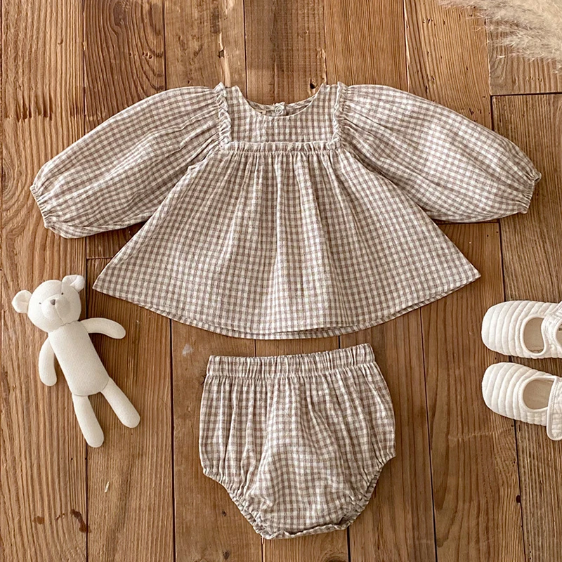 2025 New Autumn 0-3Yrs Toddler Baby Girl Clothes Suit Long Sleeved Cotton Grid T-shirt+PP Shorts Infant Baby Girls Clothing Set
2025 New Autumn 0-3Yrs Toddler Baby Girl Clothes Suit Long Sleeved Cotton Grid T-shirt+PP Shorts Infant Baby Girls Clothing Set