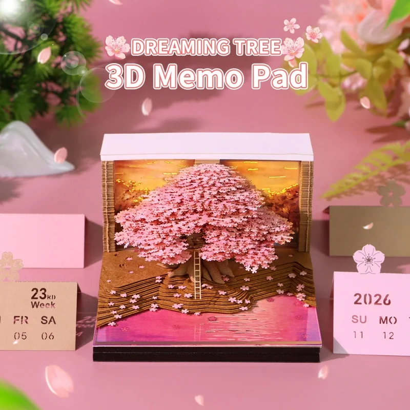 【W】Time Piece Calendar 2026 Desk Calendar With LED Light 3D Tear-away Calendar Paper Carving Art Memo Pad Notepad Gift Christmas
【W】Time Piece Calendar 2026 Desk Calendar With LED Light 3D Tear-away Calendar Paper Carving Art Memo Pad Notepad Gift Christmas