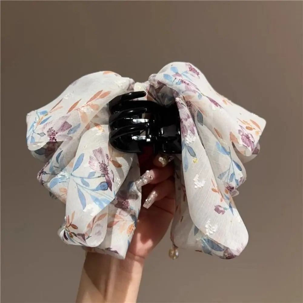 Luxury French Style Chiffon Hair Claw Large Flower Bow Shark Clip Sweet Elegant Women Hair Grab Clip Lady
Luxury French Style Chiffon Hair Claw Large Flower Bow Shark Clip Sweet Elegant Women Hair Grab Clip Lady
