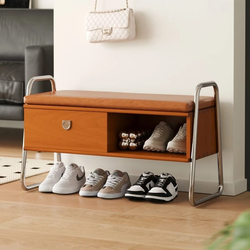Retro Footstool Solid Wood Shoe Changing Stool Home Simple Light Luxury Soft Pack Bench Door Entrance Storage Shoe Cabinets
Retro Footstool Solid Wood Shoe Changing Stool Home Simple Light Luxury Soft Pack Bench Door Entrance Storage Shoe Cabinets