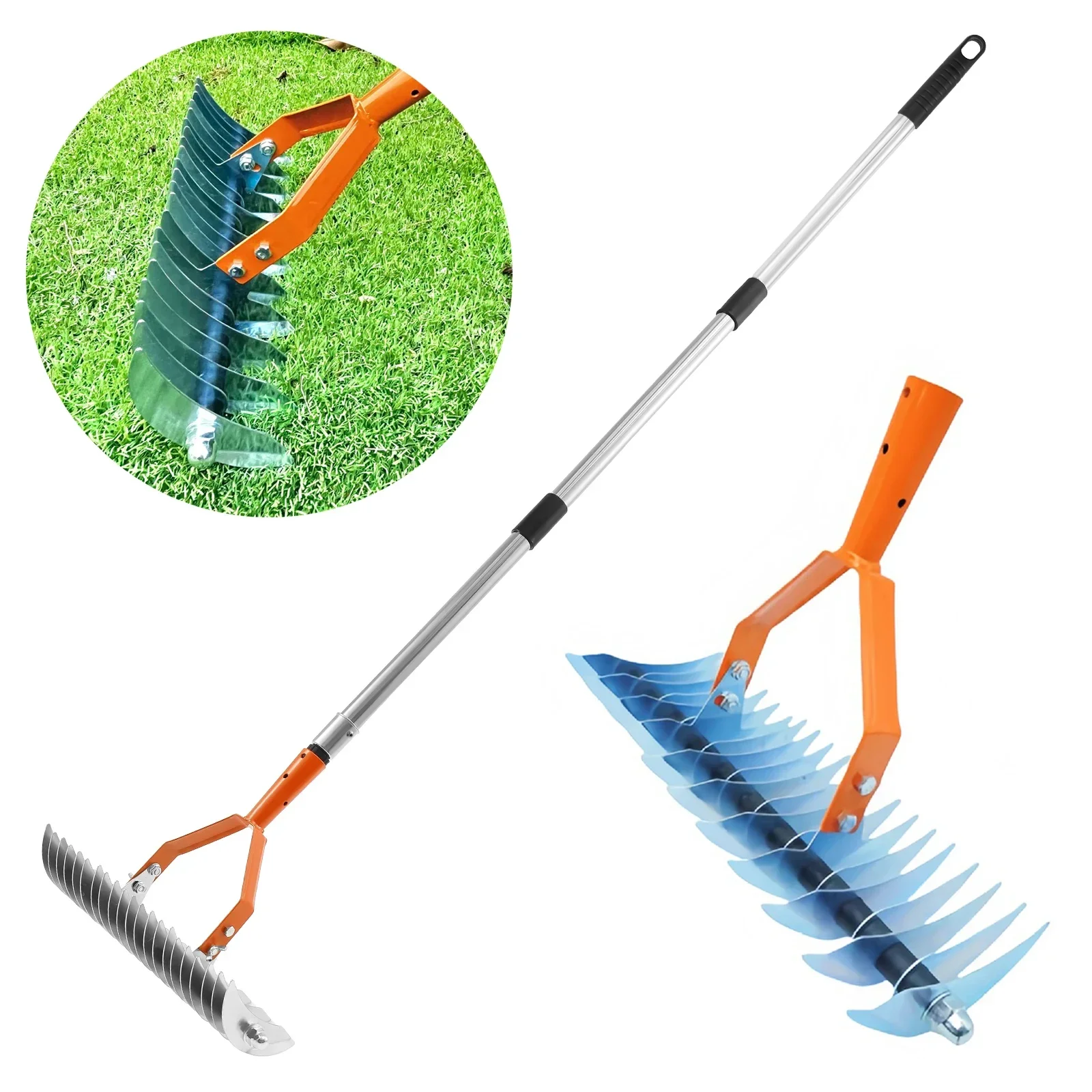 Garden Thatch Rake Stainless Steel Garden Grass Grooming Tool Removes Dead Grass Leaves Clearing Loosening Soil Lawn Rake
Garden Thatch Rake Stainless Steel Garden Grass Grooming Tool Removes Dead Grass Leaves Clearing Loosening Soil Lawn Rake