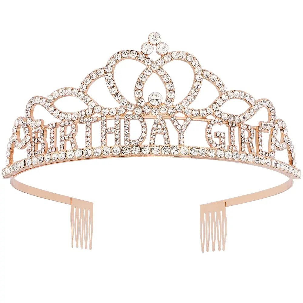 Birthday Crown Tiara for Women Girls Gold Rhinestone Crystal Headband
Birthday Crown Tiara for Women Girls Gold Rhinestone Crystal Headband