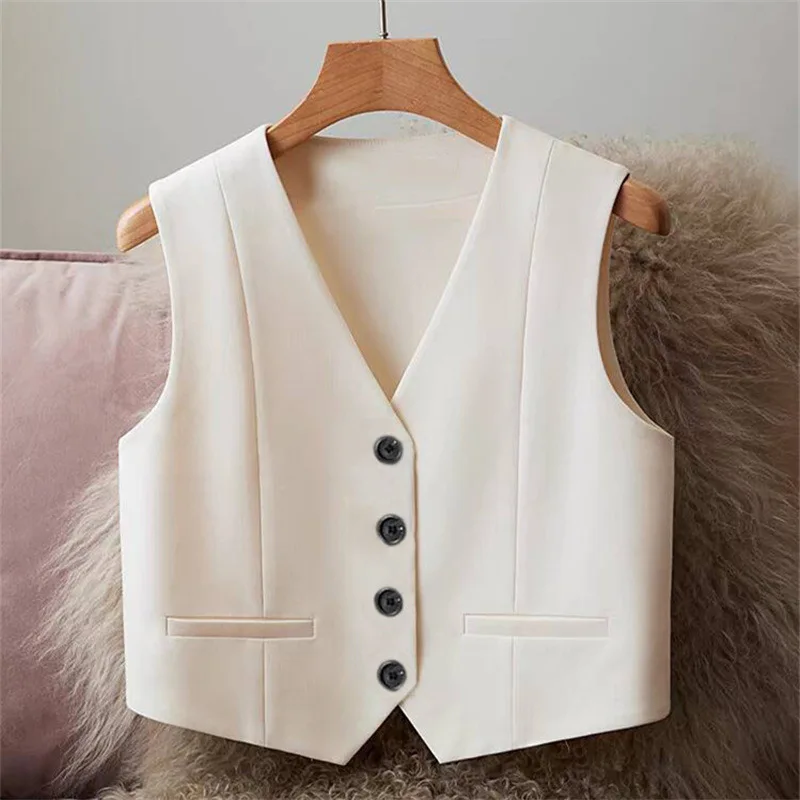 Women's Vest Black White Cropped Vest Top Woman Fashion Working Summer Suit Vest Short Coats Women V Neck Sleeveless
Women's Vest Black White Cropped Vest Top Woman Fashion Working Summer Suit Vest Short Coats Women V Neck Sleeveless