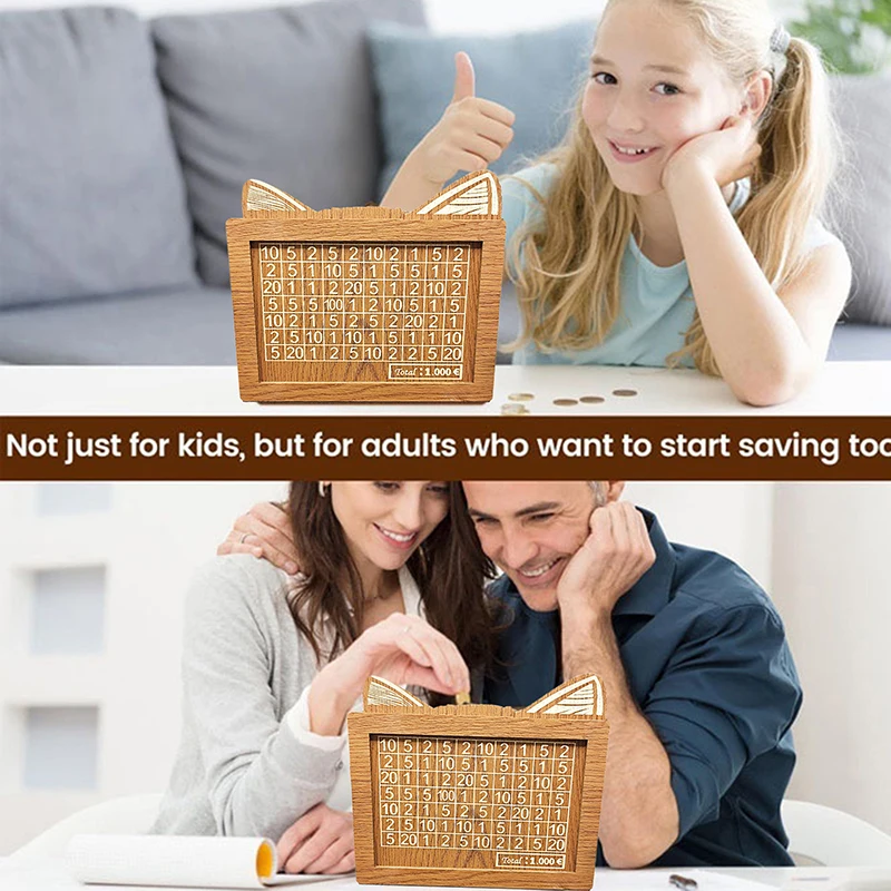 Wooden Piggy Bank Money Box Cash Savings Box With Saving Money Goal Portable Saving Jar For Children Girl Boys Home Decor
Wooden Piggy Bank Money Box Cash Savings Box With Saving Money Goal Portable Saving Jar For Children Girl Boys Home Decor