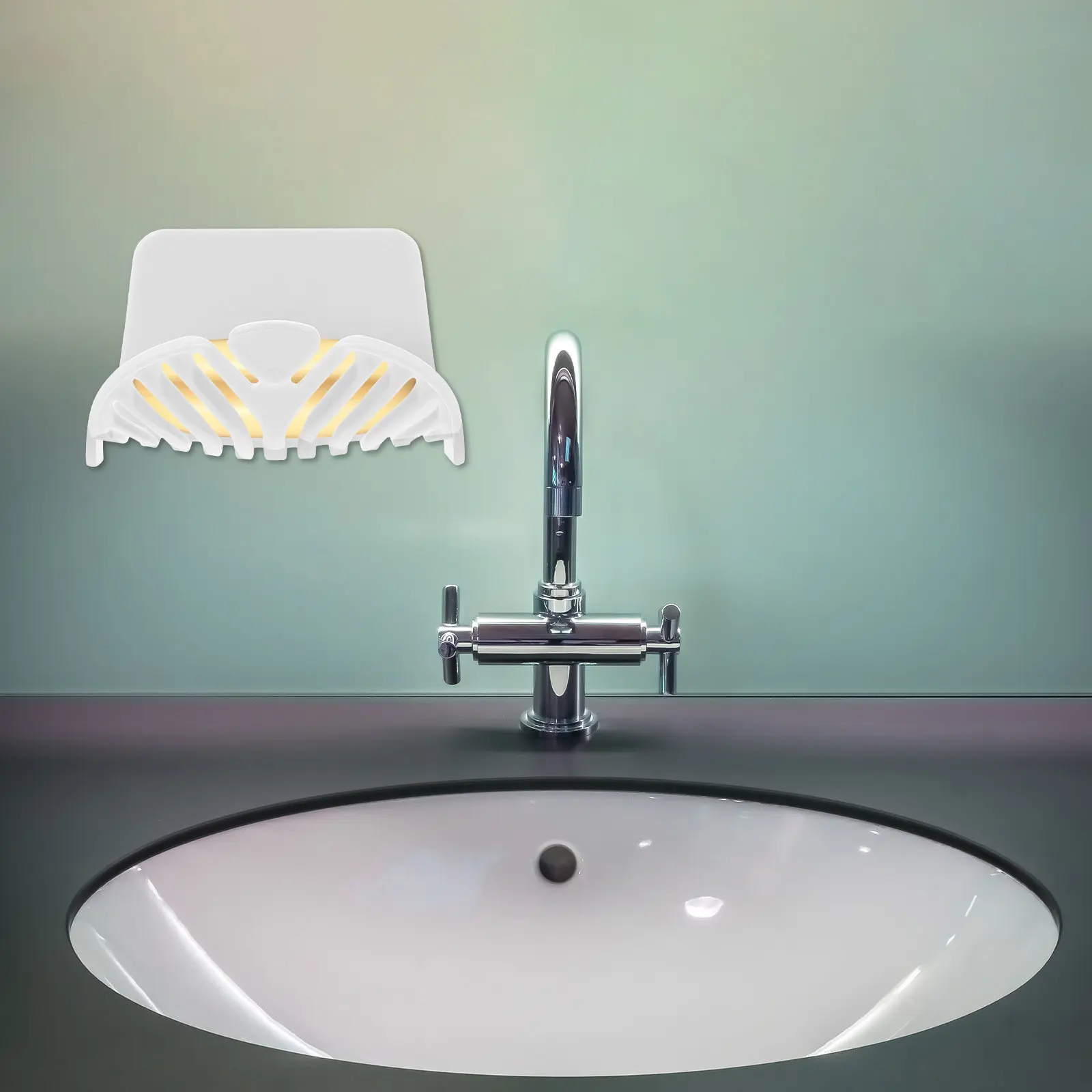 2Sets Wall-Mounted Soap Box Non-Punching Adhesive Soap Drain Rack with Slanted Base and Raised Edges for Countertop Tidy
2Sets Wall-Mounted Soap Box Non-Punching Adhesive Soap Drain Rack with Slanted Base and Raised Edges for Countertop Tidy
