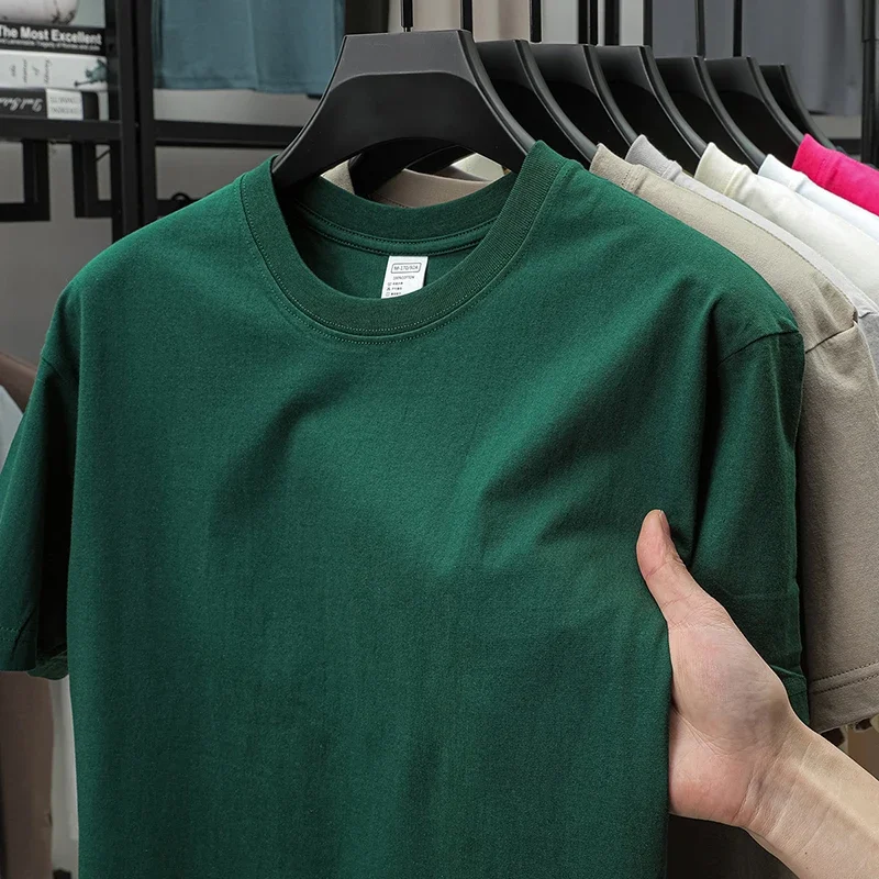 100% Pure Cotton T-shirt Men Summer Comfortable Breathable Fashiona Solid Color Short Sleeve Couple Loose Casual Round Neck
100% Pure Cotton T-shirt Men Summer Comfortable Breathable Fashiona Solid Color Short Sleeve Couple Loose Casual Round Neck