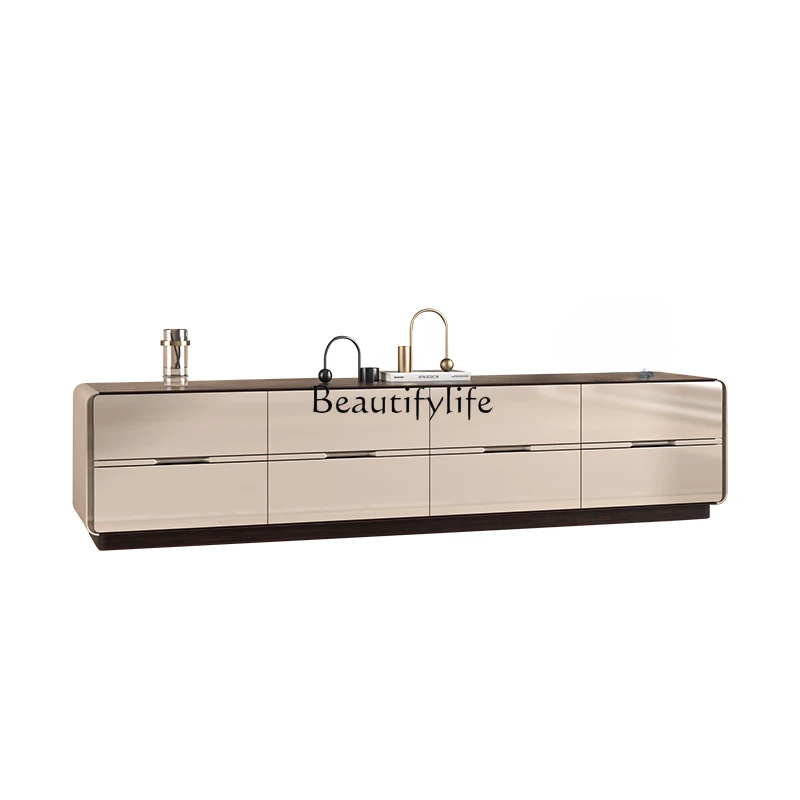 Italian minimalist TV floor-to-ceiling cabinet paint storage light luxury wall locker
Italian minimalist TV floor-to-ceiling cabinet paint storage light luxury wall locker