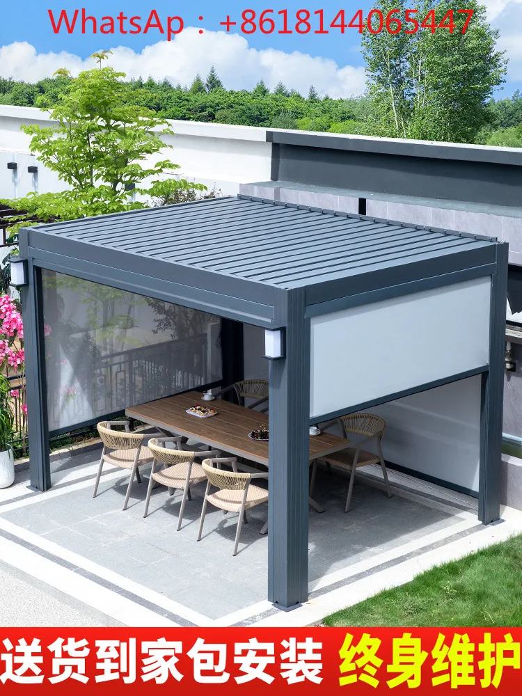 Outdoor courtyard aluminum alloy pavilion electric awning modern sun room back yard outdoor garden villa pavilion
Outdoor courtyard aluminum alloy pavilion electric awning modern sun room back yard outdoor garden villa pavilion