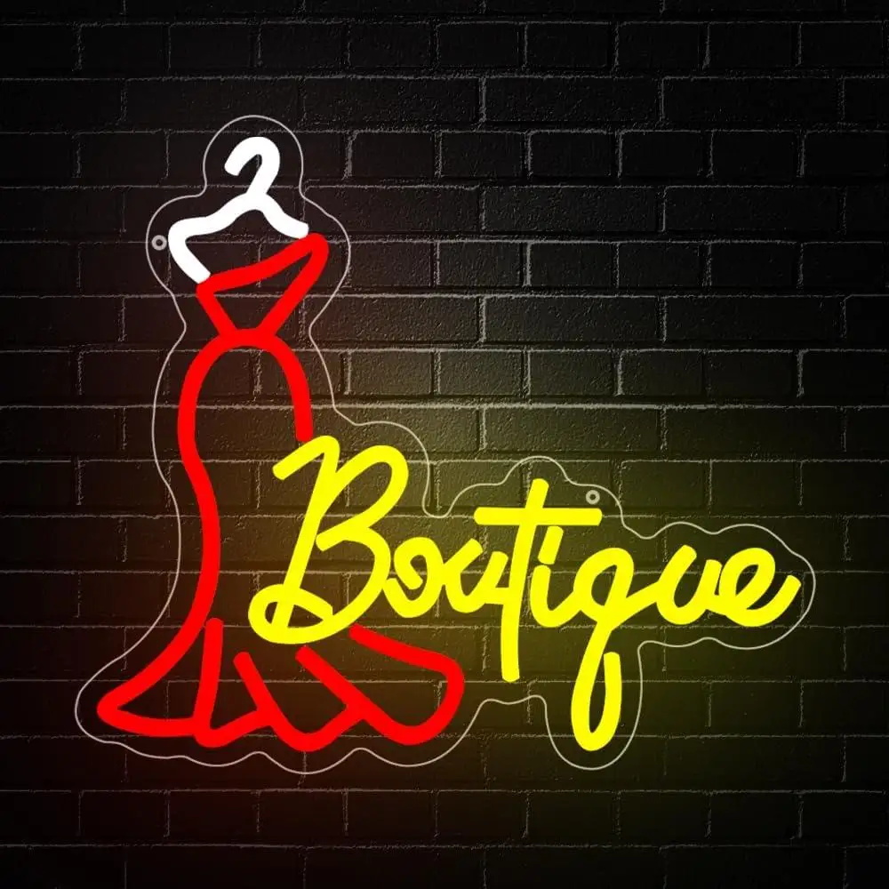 Бутиковая юбка с неоновой вывеской, неоновые вывески для женщин, одежда, магазин, декор комнаты, светодиодный светильник с регулируемой яркостью, подарок для девочек, декор для деловых товаров
Бутиковая юбка с неоновой вывеской, неоновые вывески для женщин, одежда, магазин, декор комнаты, светодиодный светильник с регулируемой яркостью, подарок для девочек, декор для деловых товаров