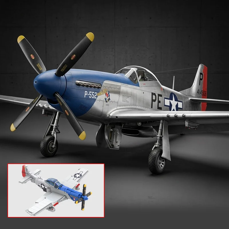 qwert P-51D Fighter Aircraft Model MOC Building Bricks War Equipment Modular Technology Gifts Holiday Assemble Children Toys
qwert P-51D Fighter Aircraft Model MOC Building Bricks War Equipment Modular Technology Gifts Holiday Assemble Children Toys