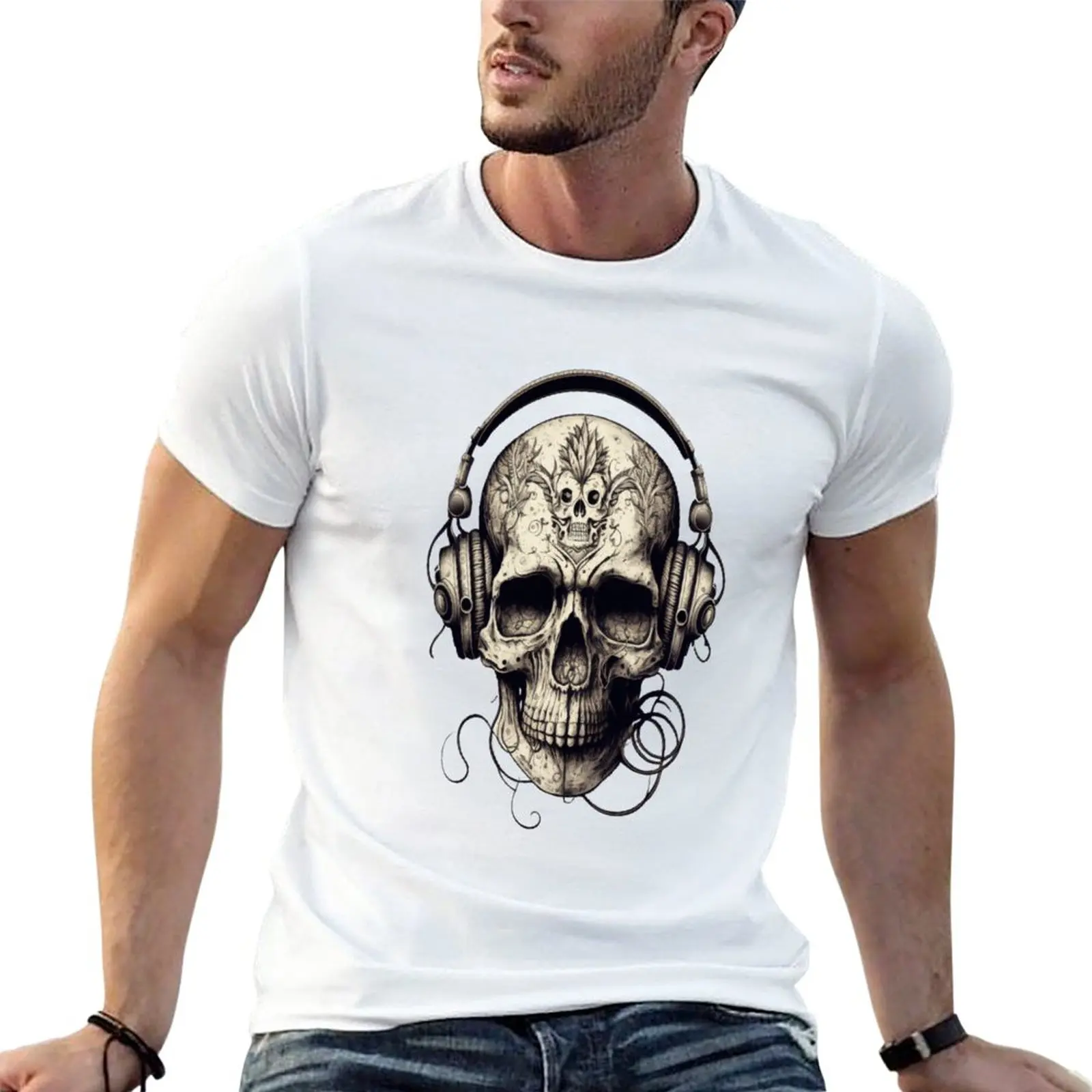 New Skull Wearing Vintage Tattoo Style Headphones T-Shirt customized t shirts shirts graphic tees mens vintage t shirts
New Skull Wearing Vintage Tattoo Style Headphones T-Shirt customized t shirts shirts graphic tees mens vintage t shirts