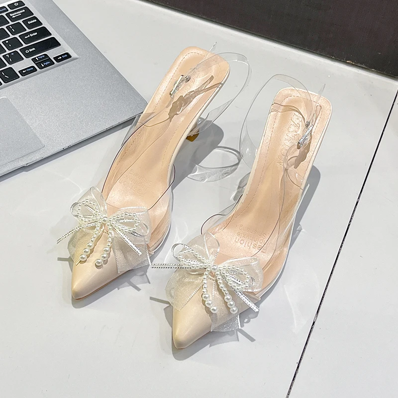 Transparent Rhinestone Bow Sandals for Women, Fairy Style, 2026 New Hot French Closed-Toe Pointed Crystal Shoes
Transparent Rhinestone Bow Sandals for Women, Fairy Style, 2026 New Hot French Closed-Toe Pointed Crystal Shoes