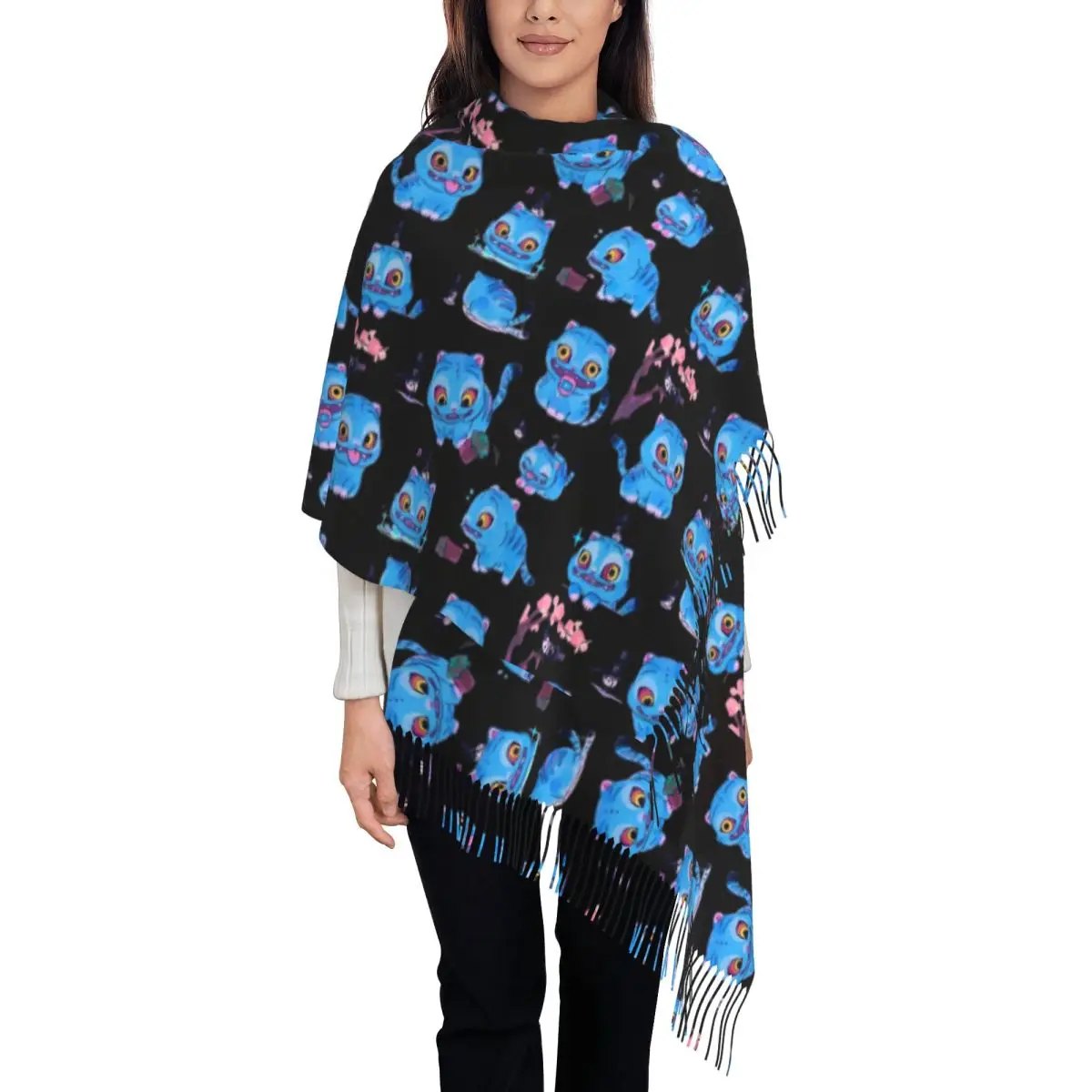 KPOP Demon Hunters Blue Tiger Scarf Warm Pashmina Shawls and Wrap Long Large Scarves with Tassel for Evening Dress
KPOP Demon Hunters Blue Tiger Scarf Warm Pashmina Shawls and Wrap Long Large Scarves with Tassel for Evening Dress