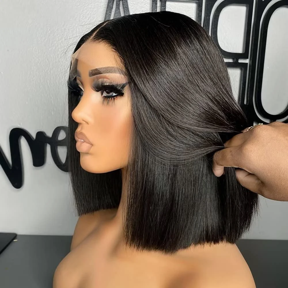 12inch Bone Straight Bob Wig 13x4 Lace Frontal Human Hair Wigs Pre Plucked 180 Density 4x4 Lace Straight Human Hair For Women
12inch Bone Straight Bob Wig 13x4 Lace Frontal Human Hair Wigs Pre Plucked 180 Density 4x4 Lace Straight Human Hair For Women
