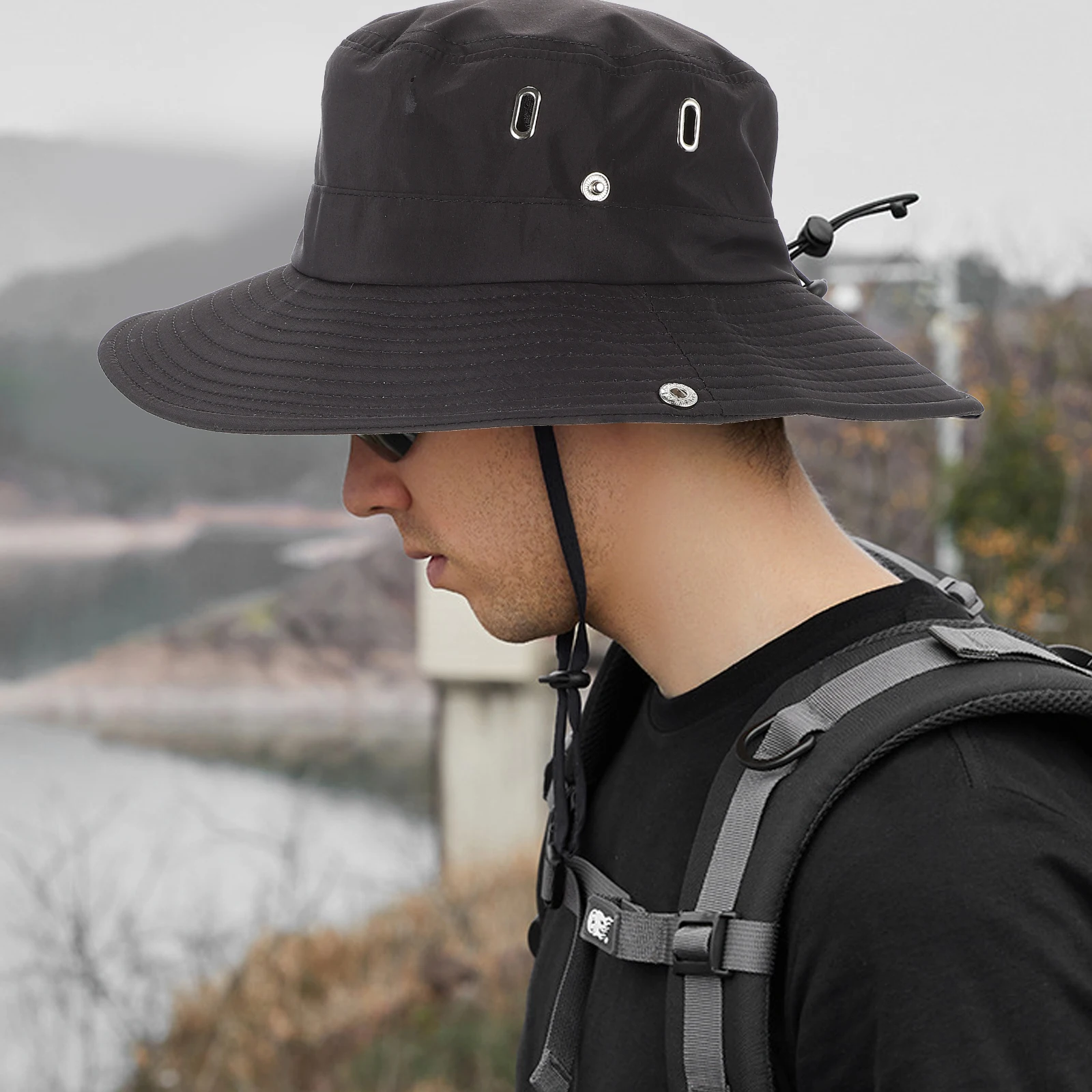 Sun Protection Fishing Sunscreen Fisherman Bucket Hat Wide Brim Quick Dry Breathable Polyester Outdoor Summer Sunbonnet
Sun Protection Fishing Sunscreen Fisherman Bucket Hat Wide Brim Quick Dry Breathable Polyester Outdoor Summer Sunbonnet