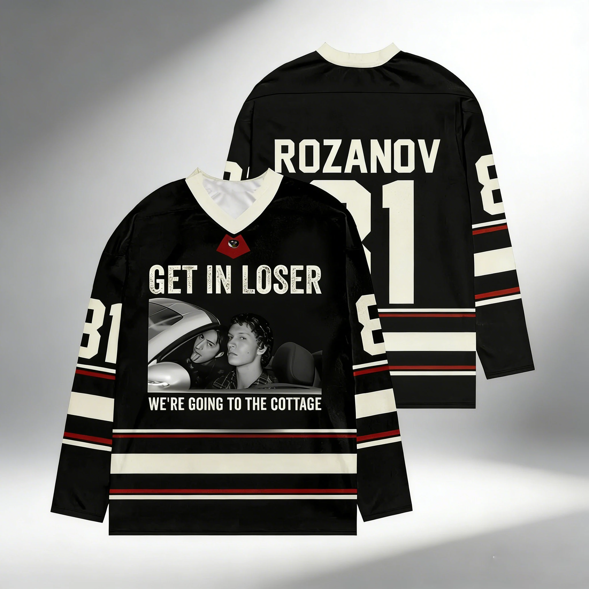 Легкая дышащая хоккейная футболка, одежда в стиле фильма «Хоккейная схватка», джерси Ильи Розанова, экипировка для фанатов Шейна Холландера
Легкая дышащая хоккейная футболка, одежда в стиле фильма «Хоккейная схватка», джерси Ильи Розанова, экипировка для фанатов Шейна Холландера