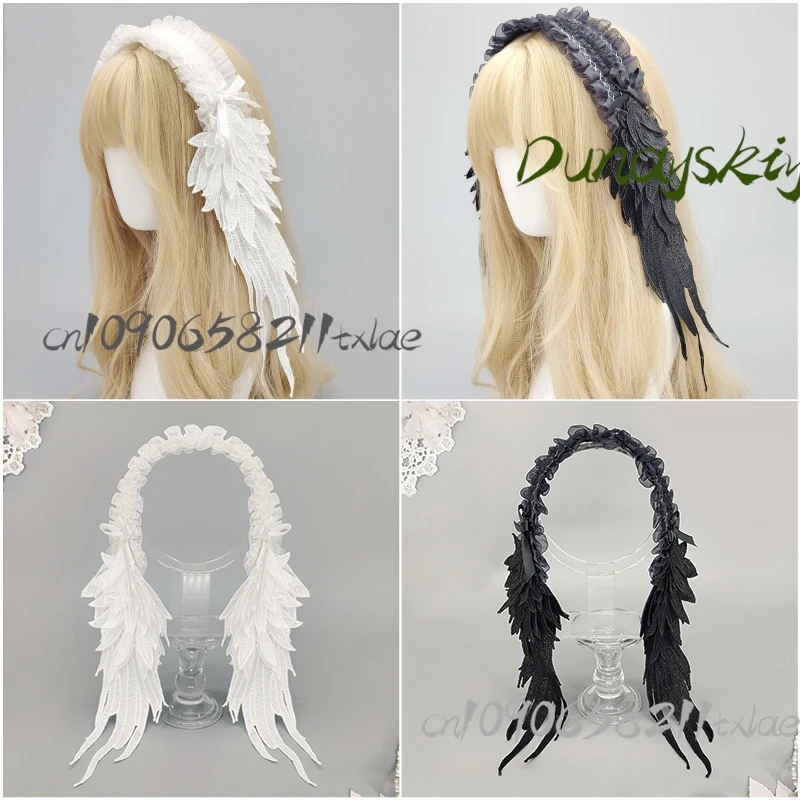 Gothic Lolita Wing Headdress for Halloween/Christmas/Oktoberfest/Easter - Detachable Angel Wings with Lace Trim
Gothic Lolita Wing Headdress for Halloween/Christmas/Oktoberfest/Easter - Detachable Angel Wings with Lace Trim