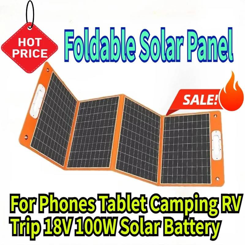 Foldable Solar Panel Portable Solar Charger DC Output PD Type-c QC3.0 for Phones Tablet Camping RV Trip 18V 100W Solar Battery
Foldable Solar Panel Portable Solar Charger DC Output PD Type-c QC3.0 for Phones Tablet Camping RV Trip 18V 100W Solar Battery