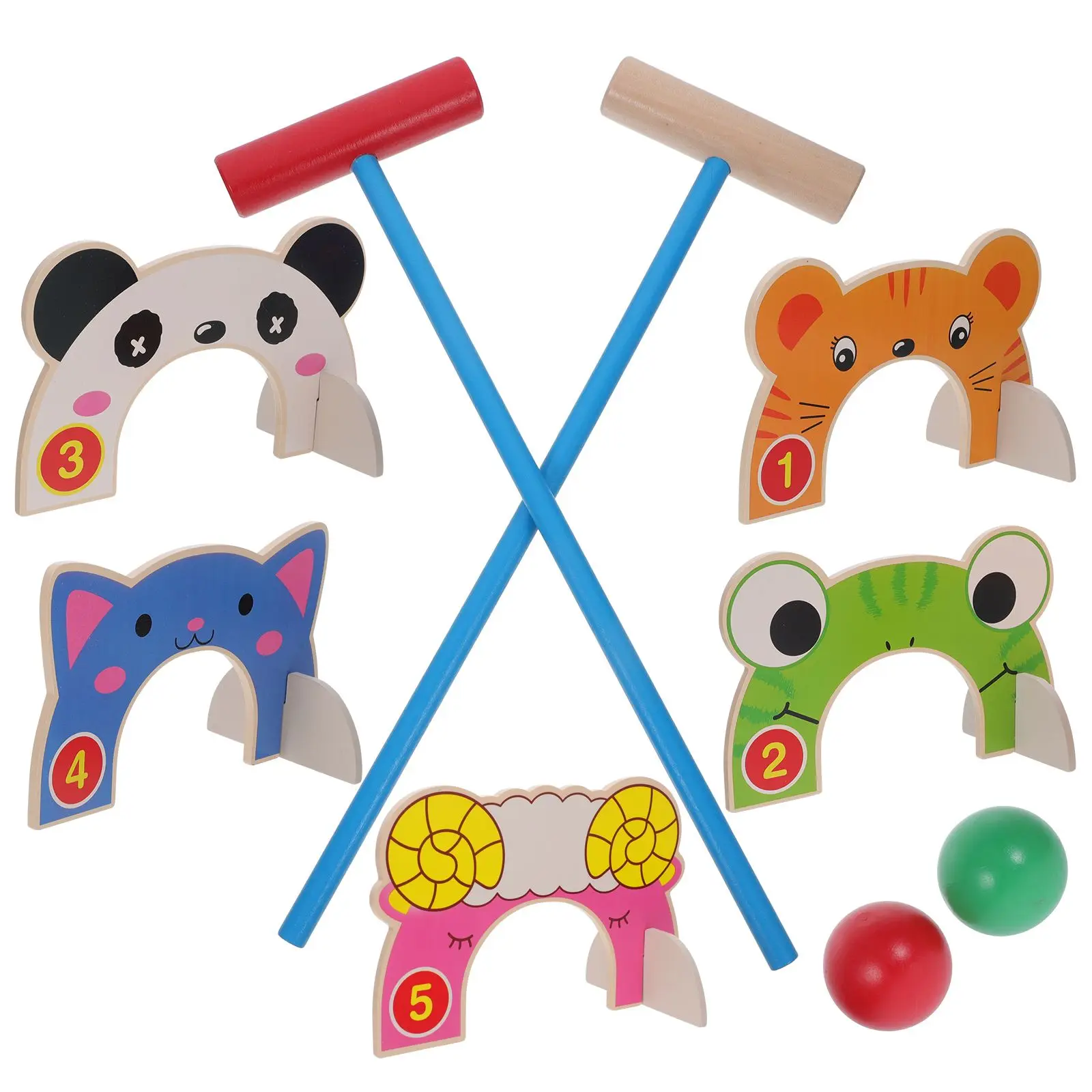 Croquet Baby Toys Kids Cognitive Set Child Animal Wooden Mallet Gateball Parent child Play Educational Fun Family Interaction
Croquet Baby Toys Kids Cognitive Set Child Animal Wooden Mallet Gateball Parent child Play Educational Fun Family Interaction
