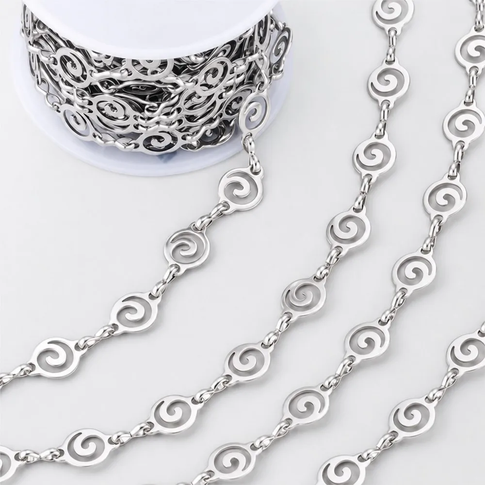 1Meter Stainless Steel Gold Spiral Link Chain DIY Necklace Bracelet Accessories Jewelry Making Supplies Materials Craft Chains
1Meter Stainless Steel Gold Spiral Link Chain DIY Necklace Bracelet Accessories Jewelry Making Supplies Materials Craft Chains