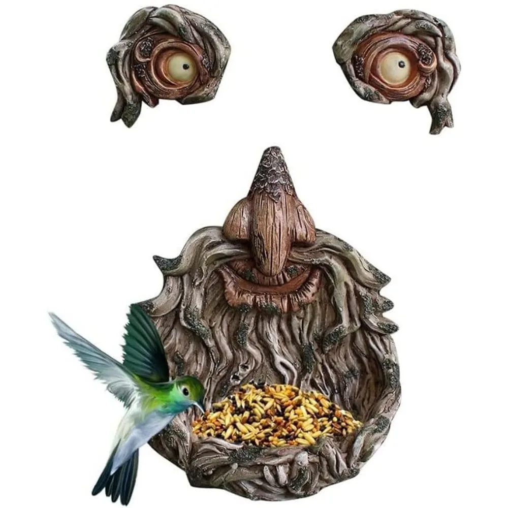 Funny Tree Face Resin Luminous Outdoor Bird Feeder Sculpture Decoration Hanging Wild Bird Feeder Yard Art Garden Decor Can be Us
Funny Tree Face Resin Luminous Outdoor Bird Feeder Sculpture Decoration Hanging Wild Bird Feeder Yard Art Garden Decor Can be Us
