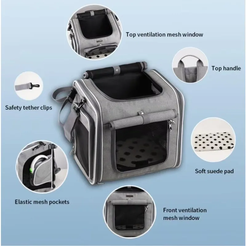 PETFULED Dog Bike Basket Waterproof High-end Dog Bike Carrier with Mesh Windows Foldable Dog Bike Carrier 12lbs SoftSided Bask
PETFULED Dog Bike Basket Waterproof High-end Dog Bike Carrier with Mesh Windows Foldable Dog Bike Carrier 12lbs SoftSided Bask