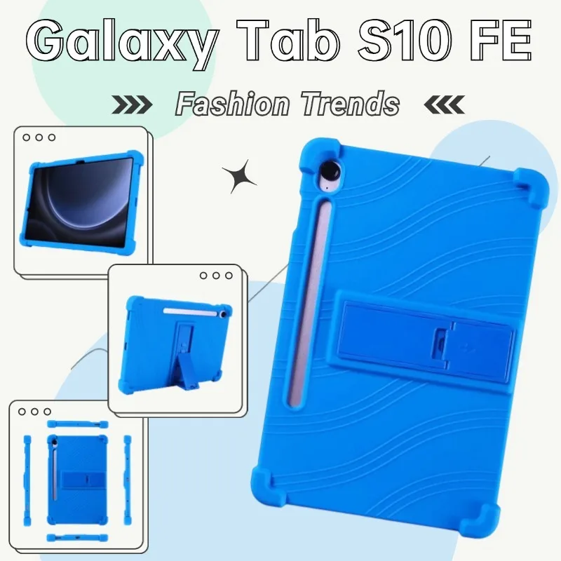 Soft Silicon Portable Kickstand Shockproof Tablet Case Funda for Samsung Galaxy Tab S9 FE SM-X510 S10 FE SM-X520 Case 10.9 Inch
Soft Silicon Portable Kickstand Shockproof Tablet Case Funda for Samsung Galaxy Tab S9 FE SM-X510 S10 FE SM-X520 Case 10.9 Inch