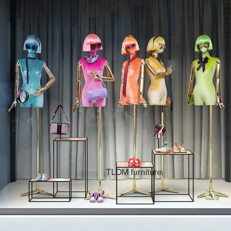 Women's Clothing Store High-end Mannequin Colorful Cloth Cover Female Half-length Mannequin for Window Clothing Display Rack
Women's Clothing Store High-end Mannequin Colorful Cloth Cover Female Half-length Mannequin for Window Clothing Display Rack