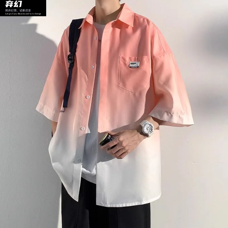 Gradient shirt Men's short -sleeved summer casual lapel shirt 2024 new breathable thin semi -sleeve jacket
Gradient shirt Men's short -sleeved summer casual lapel shirt 2024 new breathable thin semi -sleeve jacket