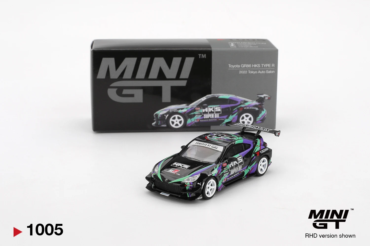 MINIGT 1005 In Stock 1:64 Toyota GR86 HKS TYPE R 2022 Tokyo Auto Salon Diecast Car Model Collection Toys
MINIGT 1005 In Stock 1:64 Toyota GR86 HKS TYPE R 2022 Tokyo Auto Salon Diecast Car Model Collection Toys