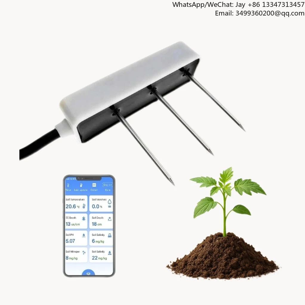 Low Power Industrial RS485 Rockwool Coco Temperature EC Soil Moisture Sensor
Low Power Industrial RS485 Rockwool Coco Temperature EC Soil Moisture Sensor
