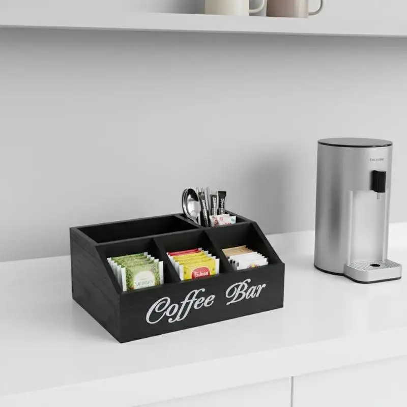 Classic Wooden Coffee Organizer Box Large Capacity Storage for Coffee Pods Sugar Sticks and Filters for Kitchen and Coffee Bar
Classic Wooden Coffee Organizer Box Large Capacity Storage for Coffee Pods Sugar Sticks and Filters for Kitchen and Coffee Bar