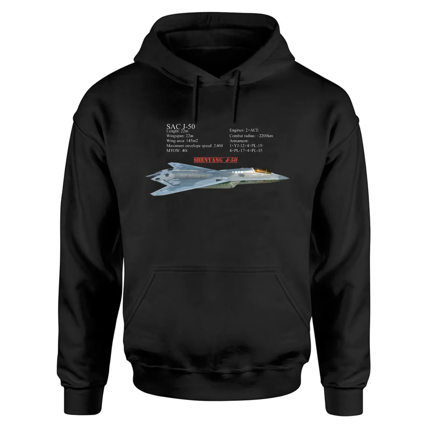 China's 6th Gen Aircraft SAC J-50 Stealth Fighter Pullover Hoodie 100% Cotton Comfortable Casual Mens Sweatshirts Streetwear
China's 6th Gen Aircraft SAC J-50 Stealth Fighter Pullover Hoodie 100% Cotton Comfortable Casual Mens Sweatshirts Streetwear