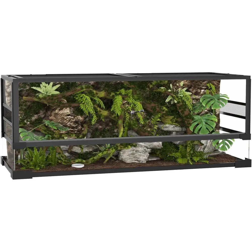 Большой террариум на 67 галлонов с раздвижной дверцей и вентиляцией для змей и ящериц, 48x18x18, простая сборка
Большой террариум на 67 галлонов с раздвижной дверцей и вентиляцией для змей и ящериц, 48x18x18, простая сборка